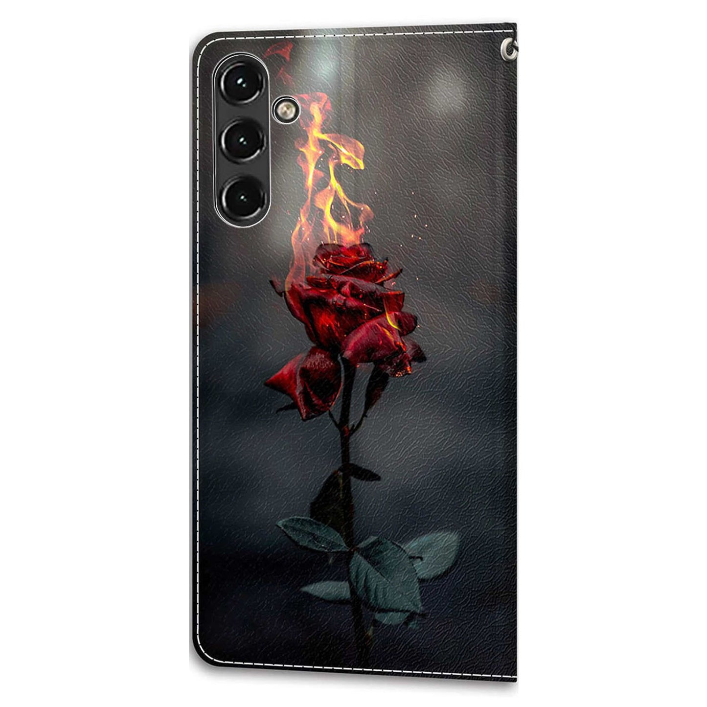 For Samsung Galaxy A14 4G / 5G PU Leather Cover Pattern Printed Card Slots Stand Flip Phone Case with Strap