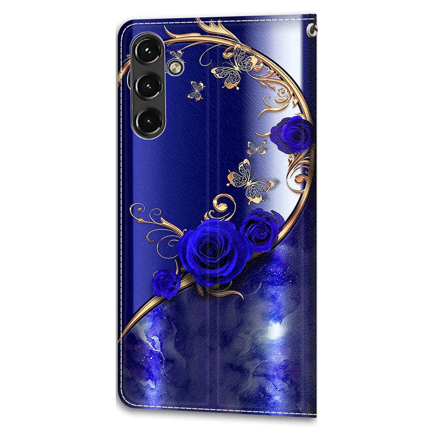 For Samsung Galaxy A14 4G / 5G PU Leather Cover Pattern Printed Card Slots Stand Flip Phone Case with Strap