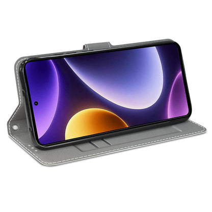 PU Leather Flip Cover for Xiaomi Redmi Note 12 Turbo / Poco F5 5G ,  Pattern Printed Card Holder Stand Phone Case