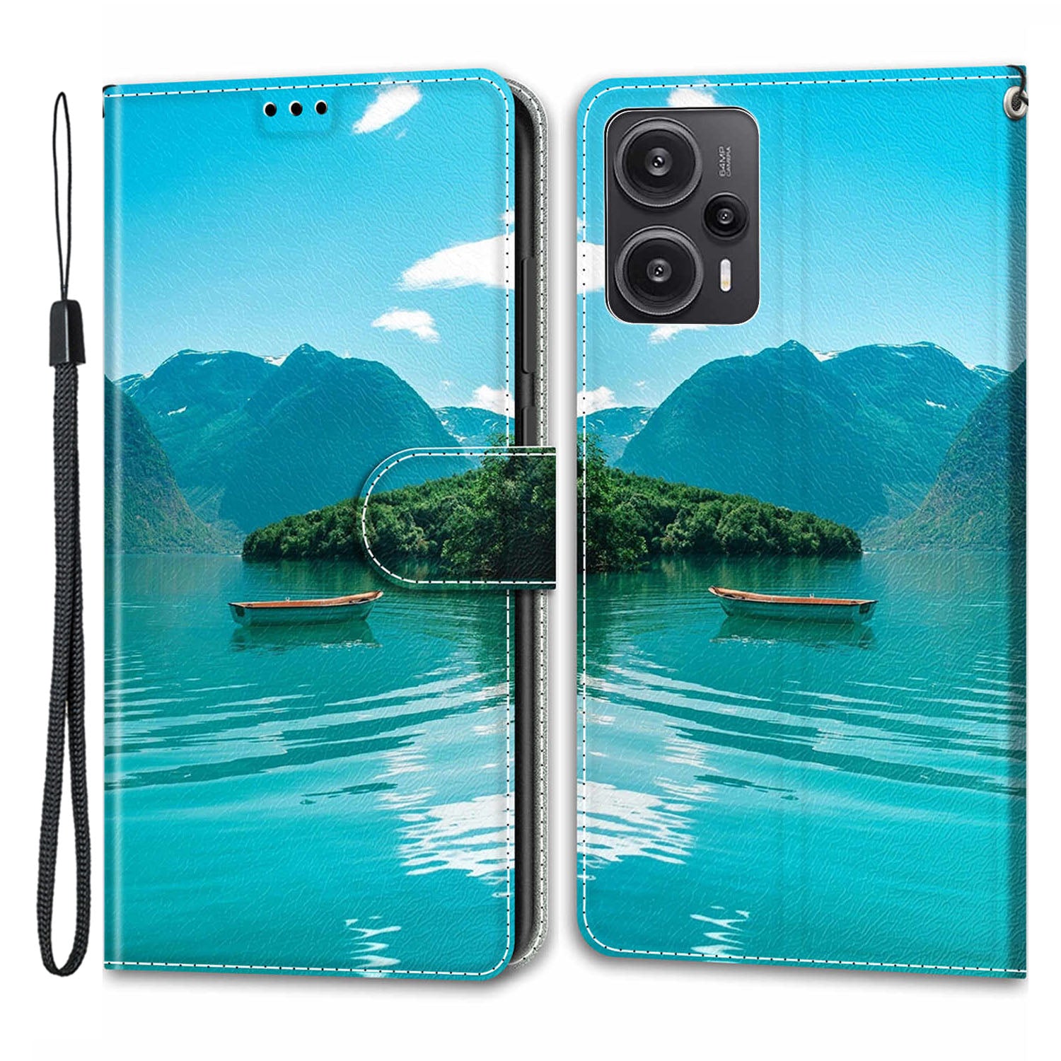 PU Leather Flip Cover for Xiaomi Redmi Note 12 Turbo / Poco F5 5G ,  Pattern Printed Card Holder Stand Phone Case