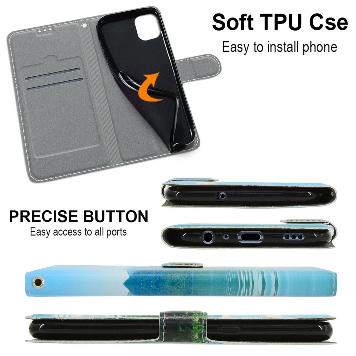 PU Leather Flip Cover for Xiaomi Redmi Note 12 Turbo / Poco F5 5G ,  Pattern Printed Card Holder Stand Phone Case