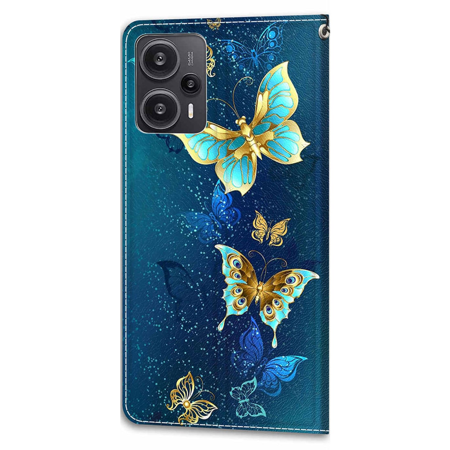 PU Leather Flip Cover for Xiaomi Redmi Note 12 Turbo / Poco F5 5G ,  Pattern Printed Card Holder Stand Phone Case