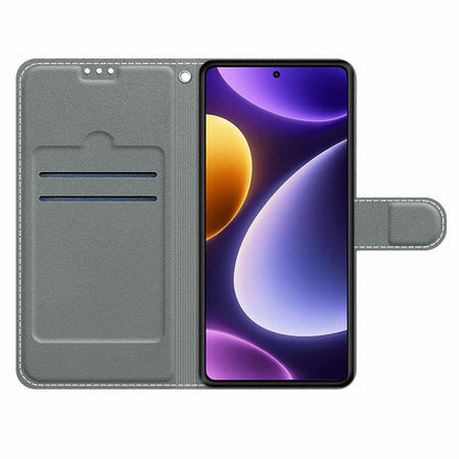 PU Leather Flip Cover for Xiaomi Redmi Note 12 Turbo / Poco F5 5G ,  Pattern Printed Card Holder Stand Phone Case