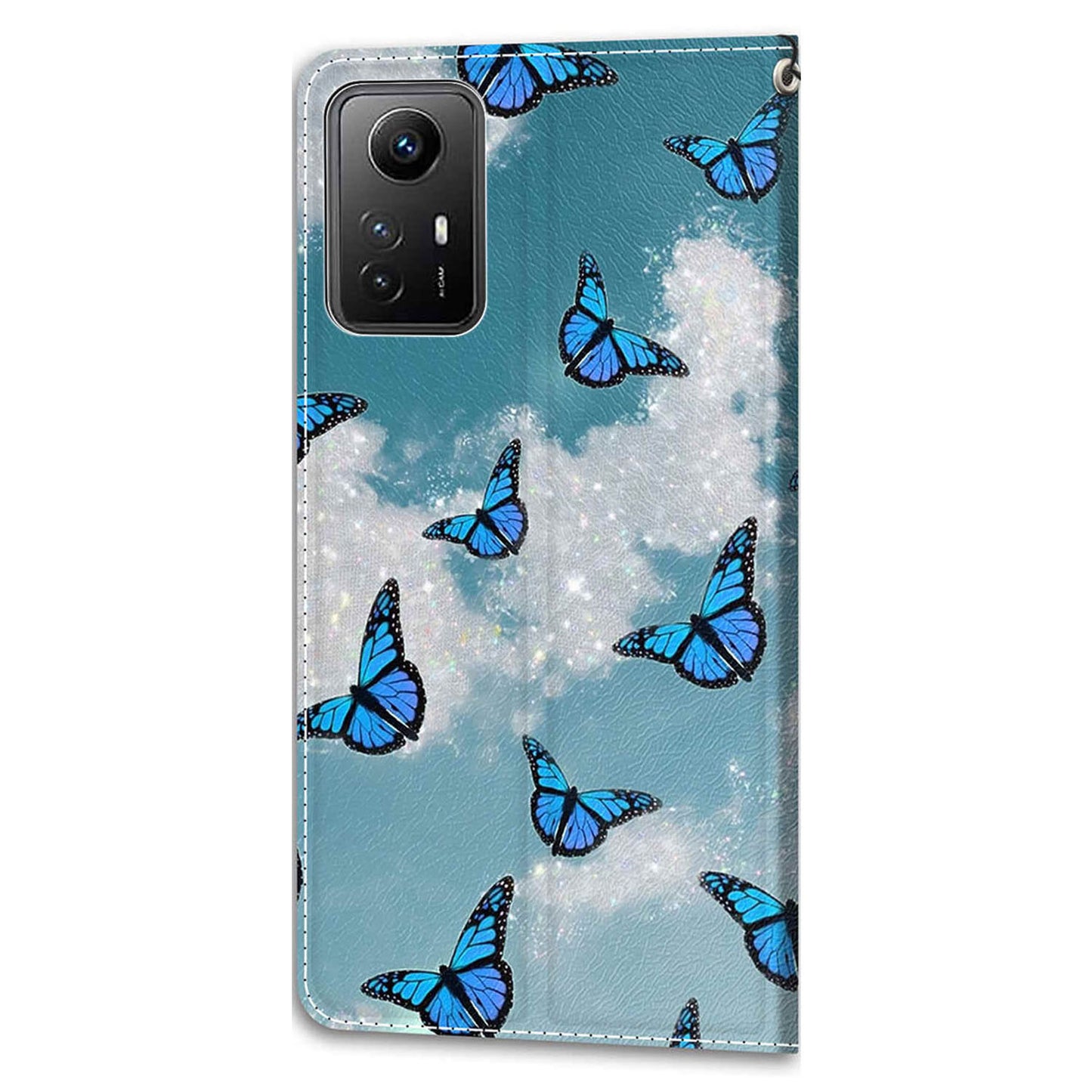 For Xiaomi Redmi Note 12S 4G Pattern Printed PU Leather Cover Card Holder Stand Magnetic Phone Case with Strap