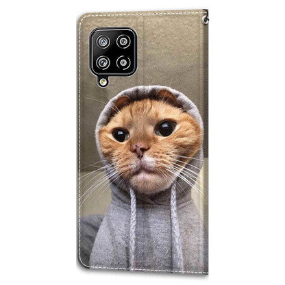 For Samsung Galaxy A42 5G PU Leather Card Holder Case Pattern Printed Stand Phone Cover with Strap