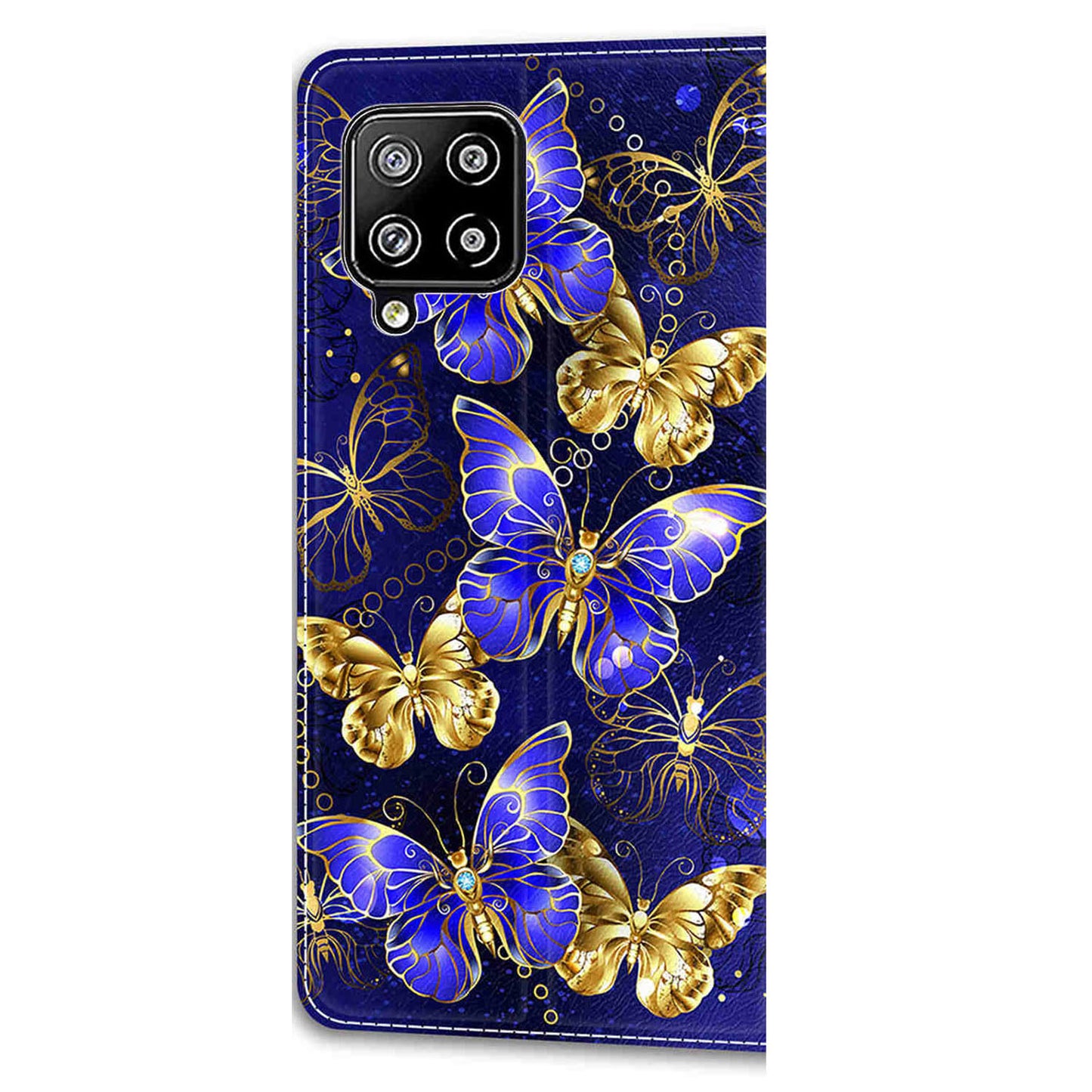 For Samsung Galaxy A42 5G PU Leather Card Holder Case Pattern Printed Stand Phone Cover with Strap