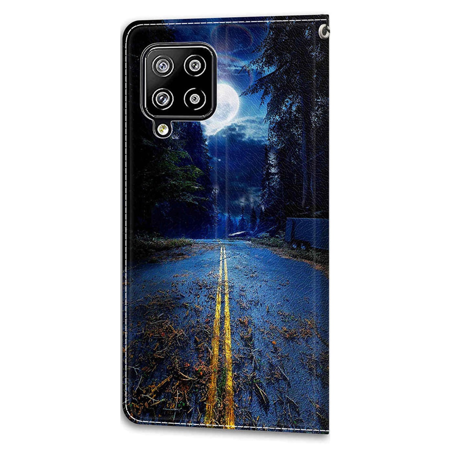 For Samsung Galaxy A42 5G PU Leather Card Holder Case Pattern Printed Stand Phone Cover with Strap