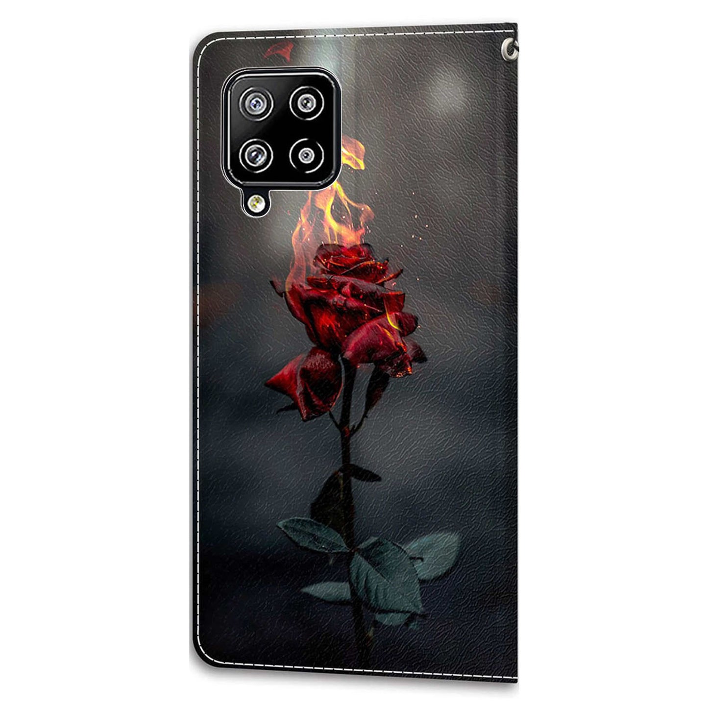 For Samsung Galaxy A42 5G PU Leather Card Holder Case Pattern Printed Stand Phone Cover with Strap