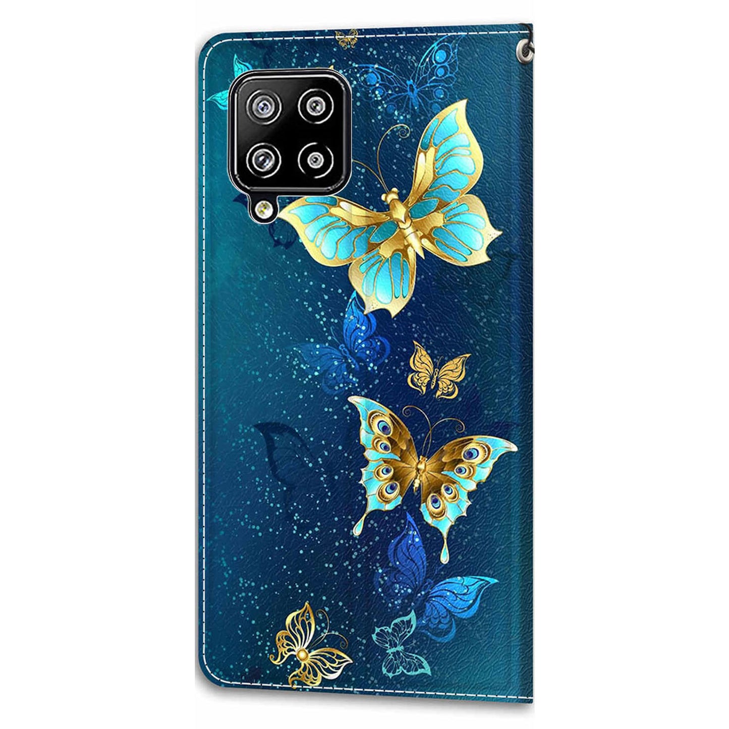 For Samsung Galaxy A42 5G PU Leather Card Holder Case Pattern Printed Stand Phone Cover with Strap