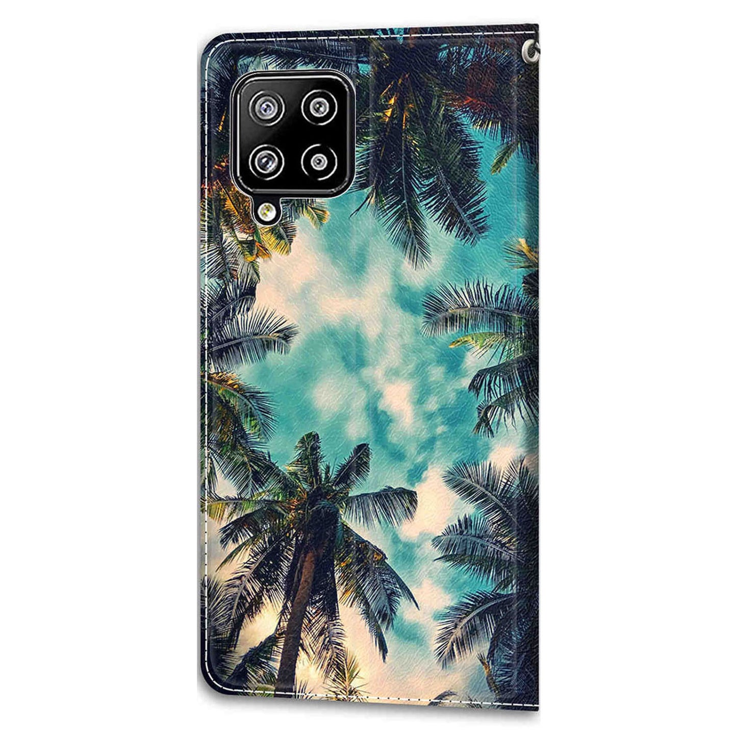 For Samsung Galaxy A42 5G PU Leather Card Holder Case Pattern Printed Stand Phone Cover with Strap