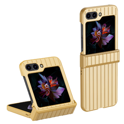 For Samsung Galaxy Z Flip5 5G Shockproof Case Striped Design Phone Case Anti-Fall Hard PC Cover