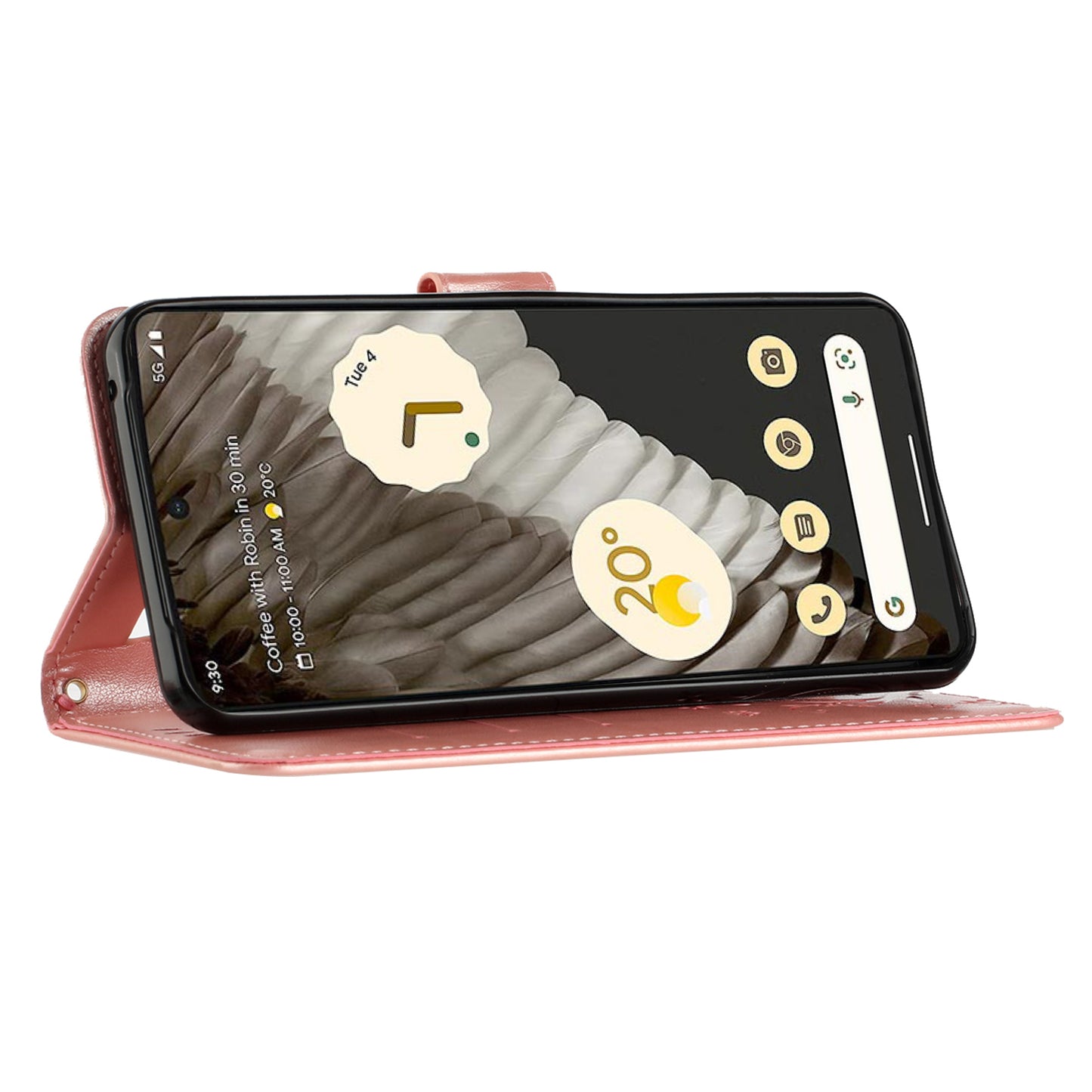 For Google Pixel 8 Pro Imprinted Butterfly Pattern Phone Shell Wallet Stand PU Leather Phone Cover Case