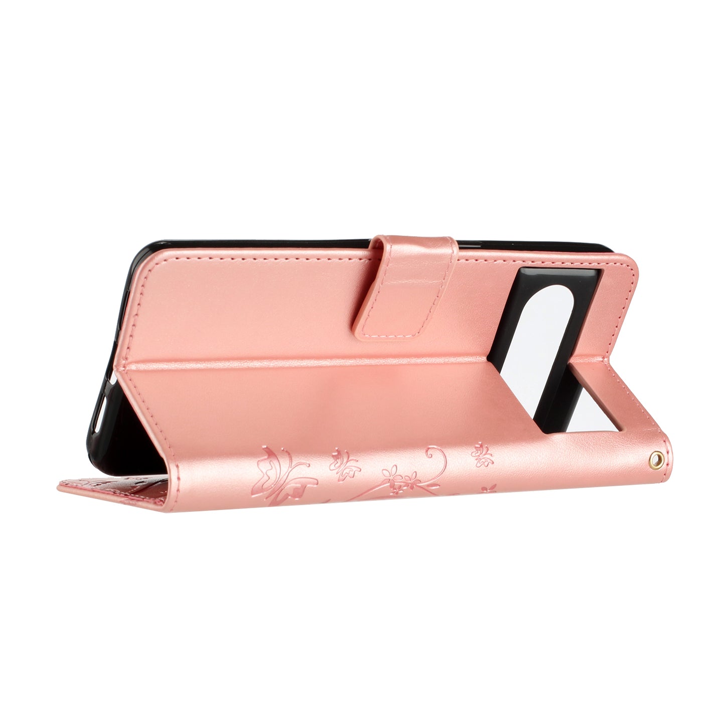 For Google Pixel 8 Pro Imprinted Butterfly Pattern Phone Shell Wallet Stand PU Leather Phone Cover Case