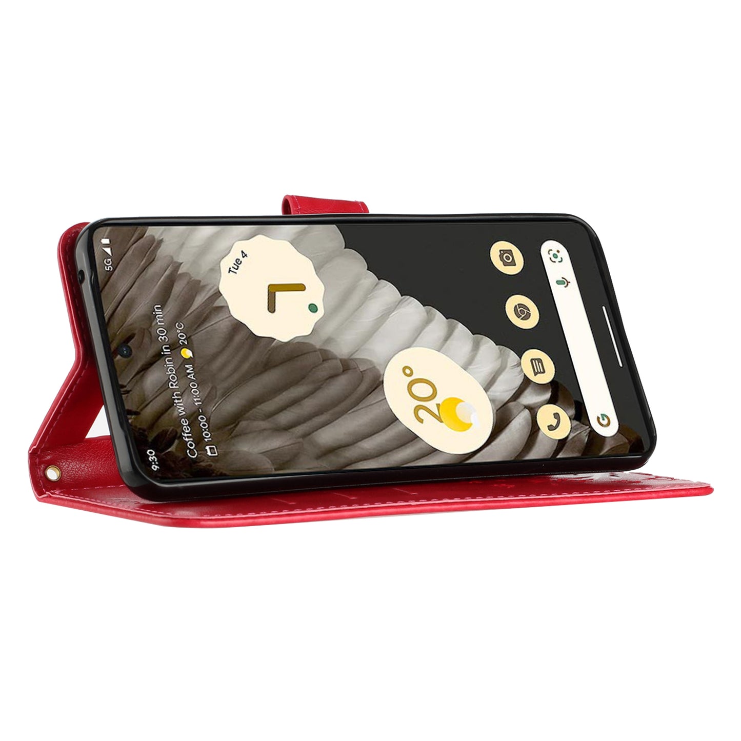 For Google Pixel 8 Pro Imprinted Butterfly Pattern Phone Shell Wallet Stand PU Leather Phone Cover Case