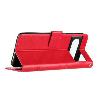 For Google Pixel 8 Pro Imprinted Butterfly Pattern Phone Shell Wallet Stand PU Leather Phone Cover Case