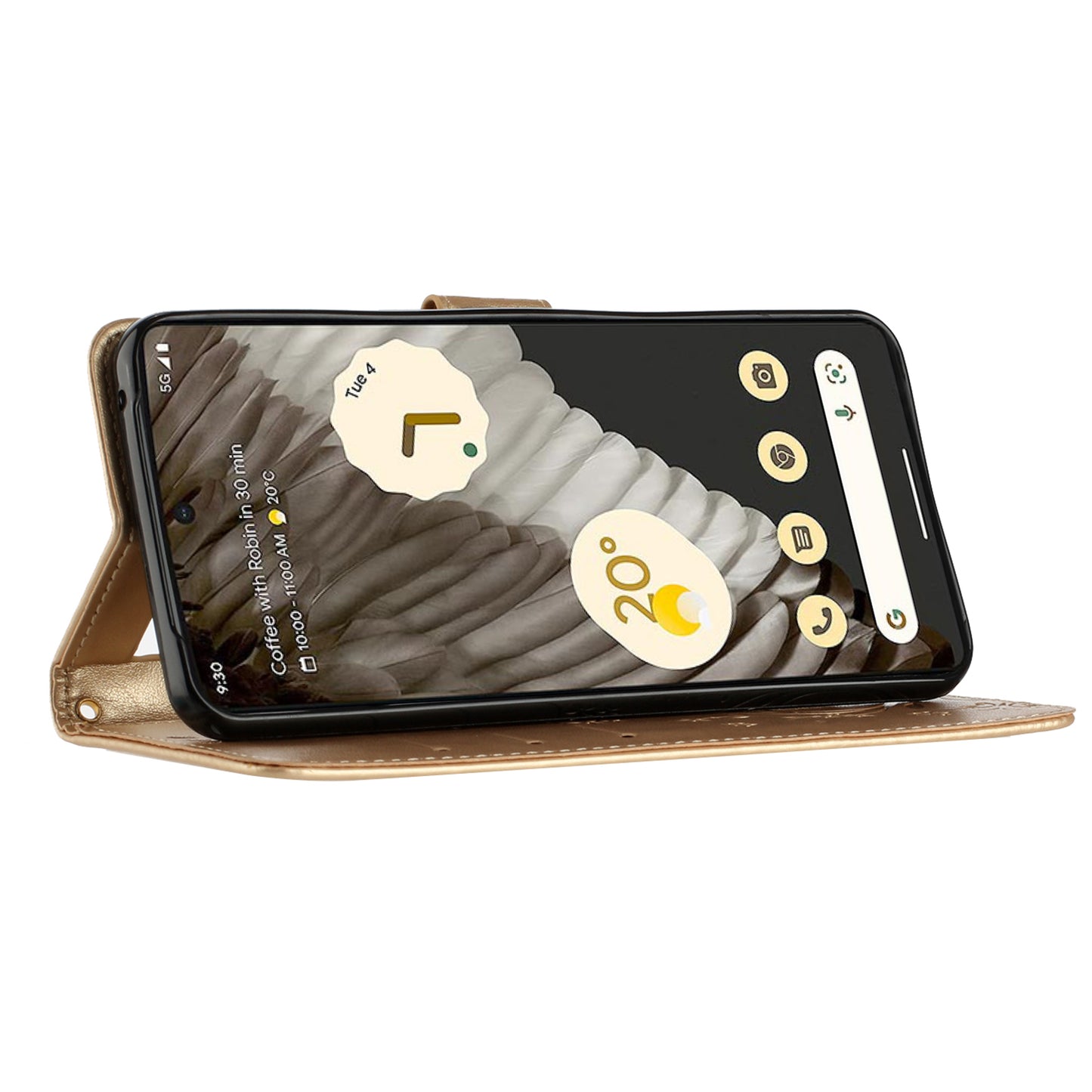 For Google Pixel 8 Pro Imprinted Butterfly Pattern Phone Shell Wallet Stand PU Leather Phone Cover Case