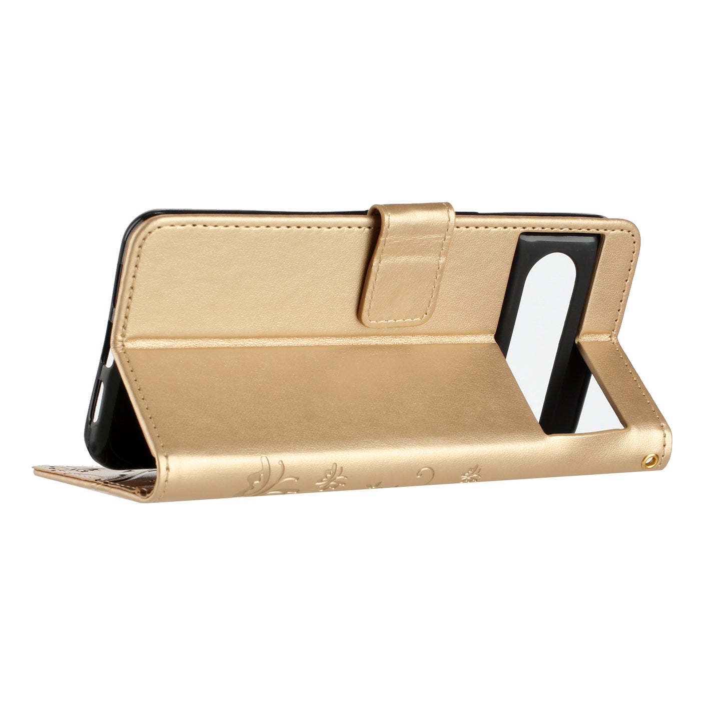 For Google Pixel 8 Pro Imprinted Butterfly Pattern Phone Shell Wallet Stand PU Leather Phone Cover Case