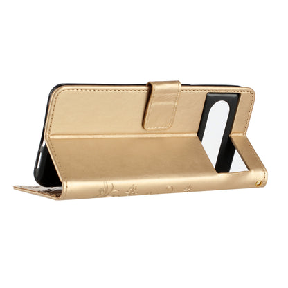 For Google Pixel 8 Pro Imprinted Butterfly Pattern Phone Shell Wallet Stand PU Leather Phone Cover Case