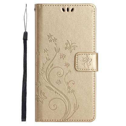 For Google Pixel 8 Pro Imprinted Butterfly Pattern Phone Shell Wallet Stand PU Leather Phone Cover Case