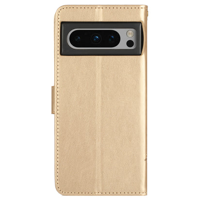 For Google Pixel 8 Pro Imprinted Butterfly Pattern Phone Shell Wallet Stand PU Leather Phone Cover Case