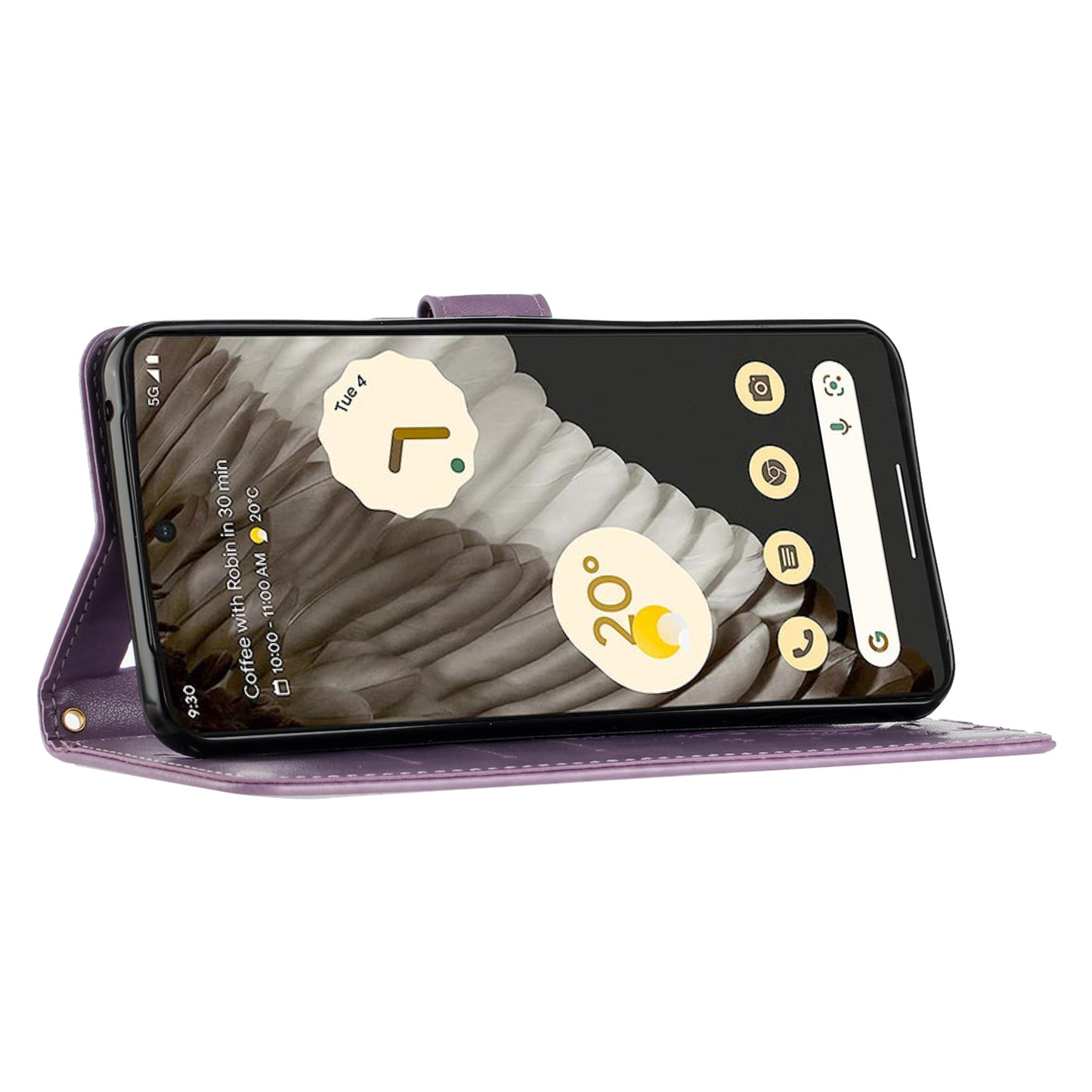 For Google Pixel 8 Pro Imprinted Butterfly Pattern Phone Shell Wallet Stand PU Leather Phone Cover Case