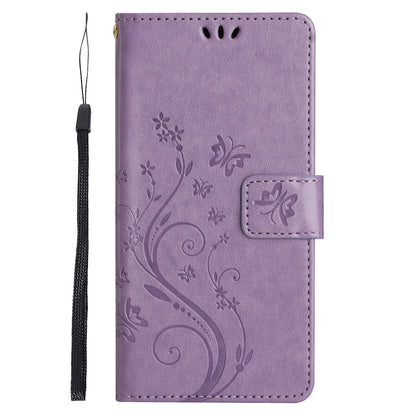 For Google Pixel 8 Pro Imprinted Butterfly Pattern Phone Shell Wallet Stand PU Leather Phone Cover Case