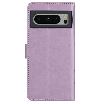 For Google Pixel 8 Pro Imprinted Butterfly Pattern Phone Shell Wallet Stand PU Leather Phone Cover Case