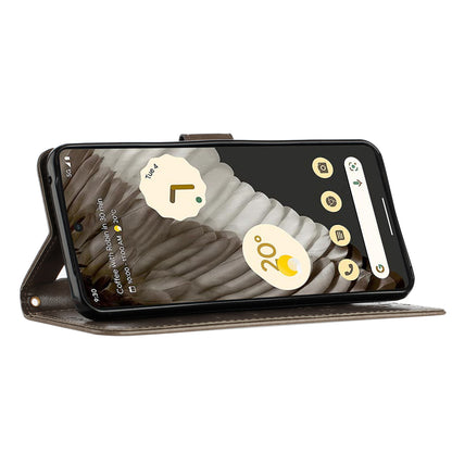 For Google Pixel 8 Pro Imprinted Butterfly Pattern Phone Shell Wallet Stand PU Leather Phone Cover Case