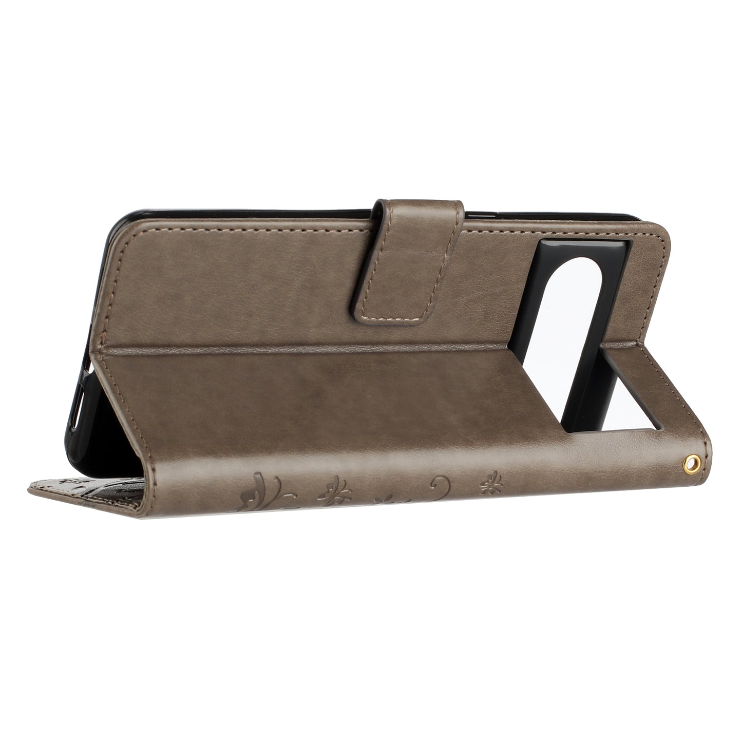 For Google Pixel 8 Pro Imprinted Butterfly Pattern Phone Shell Wallet Stand PU Leather Phone Cover Case