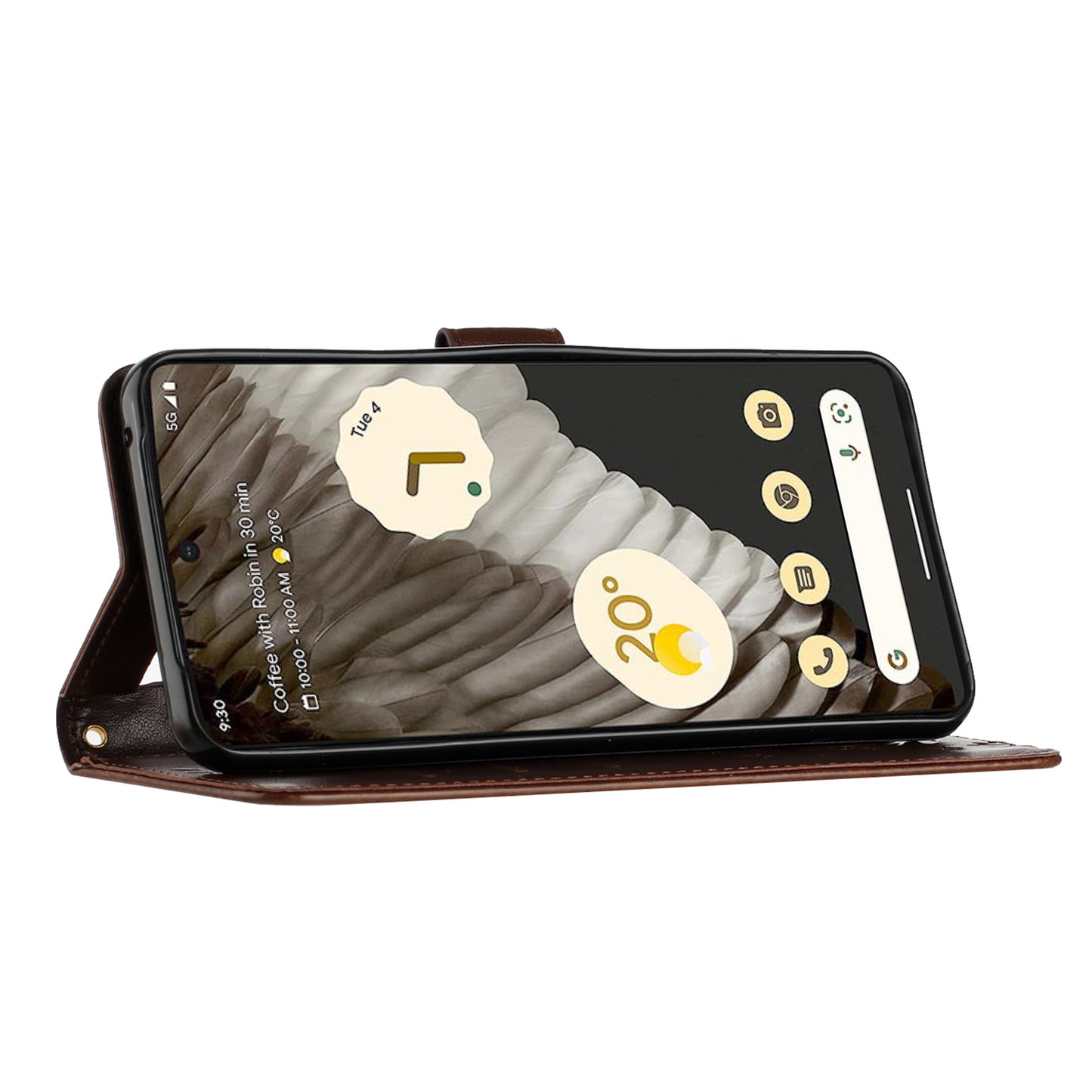 For Google Pixel 8 Pro Imprinted Butterfly Pattern Phone Shell Wallet Stand PU Leather Phone Cover Case