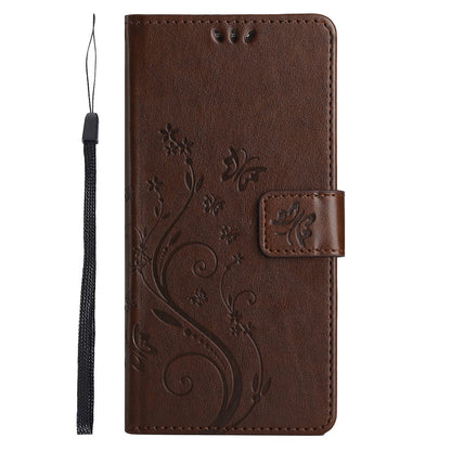 For Google Pixel 8 Pro Imprinted Butterfly Pattern Phone Shell Wallet Stand PU Leather Phone Cover Case