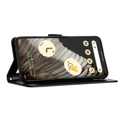 For Google Pixel 8 Pro Imprinted Butterfly Pattern Phone Shell Wallet Stand PU Leather Phone Cover Case