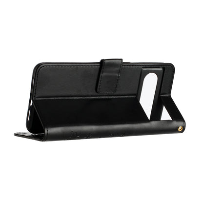 For Google Pixel 8 Pro Imprinted Butterfly Pattern Phone Shell Wallet Stand PU Leather Phone Cover Case