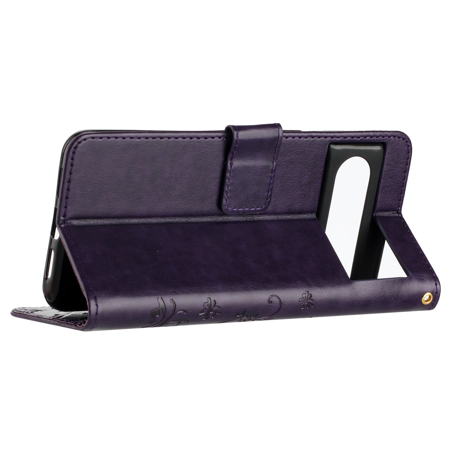 For Google Pixel 8 Pro Imprinted Butterfly Pattern Phone Shell Wallet Stand PU Leather Phone Cover Case