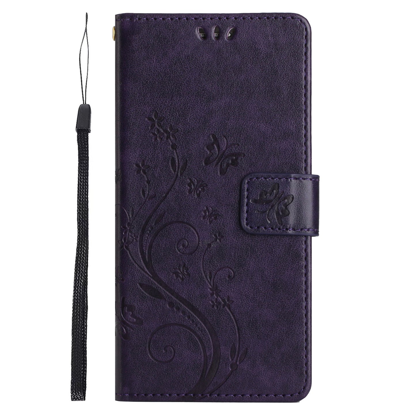 For Google Pixel 8 Pro Imprinted Butterfly Pattern Phone Shell Wallet Stand PU Leather Phone Cover Case