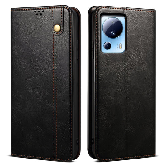 For Xiaomi 13 Lite / Civi 2 5G PU Leather Phone Wallet Case Waxy Crazy Horse Texture Stand Cover