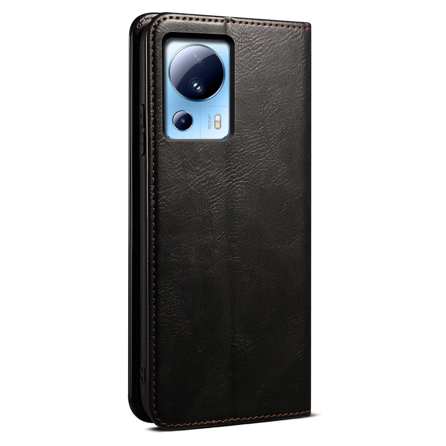 For Xiaomi 13 Lite / Civi 2 5G PU Leather Phone Wallet Case Waxy Crazy Horse Texture Stand Cover