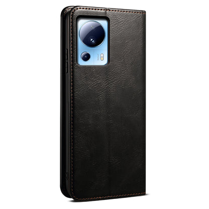 For Xiaomi 13 Lite / Civi 2 5G PU Leather Phone Wallet Case Waxy Crazy Horse Texture Stand Cover