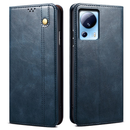 For Xiaomi 13 Lite / Civi 2 5G PU Leather Phone Wallet Case Waxy Crazy Horse Texture Stand Cover