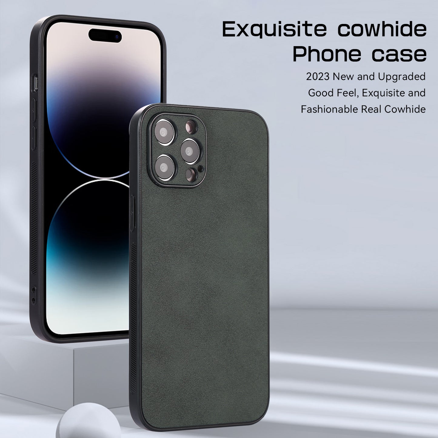 For iPhone 14 Pro Max Fall Proof Phone Cover PU Leather Coated TPU Protective Case