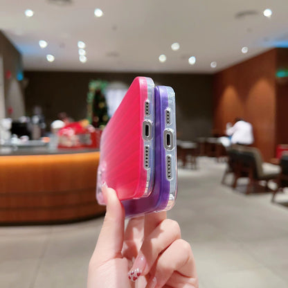 For iPhone 13 Pro Max Anti-Scratch Phone Cover Suitcase-Shaped Laser IMD Design Acrylic+TPU Phone Case Shell