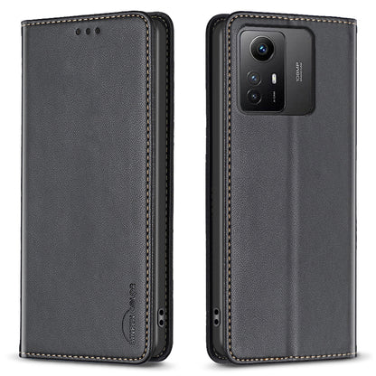 BINFEN COLOR BF18 Protective Case for Xiaomi Redmi Note 12S 4G Phone Shell Leather Cover with Card Holder