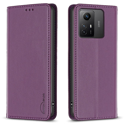 BINFEN COLOR BF18 Protective Case for Xiaomi Redmi Note 12S 4G Phone Shell Leather Cover with Card Holder