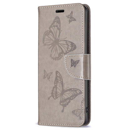 For Xiaomi Redmi Note 12S 4G Stand Wallet Phone Case Butterfly Imprinted Leather Flip Cover with Strap