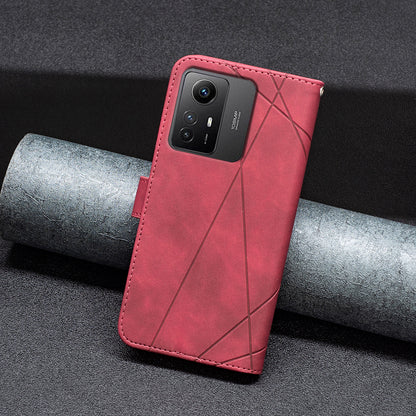 BINFEN COLOR BF05 For Xiaomi Redmi Note 12S 4G Dustproof PU Leather Phone Case Stand Imprinted Wallet Cover