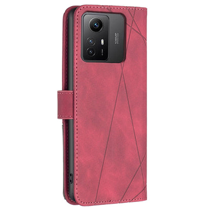 BINFEN COLOR BF05 For Xiaomi Redmi Note 12S 4G Dustproof PU Leather Phone Case Stand Imprinted Wallet Cover