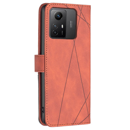 BINFEN COLOR BF05 For Xiaomi Redmi Note 12S 4G Dustproof PU Leather Phone Case Stand Imprinted Wallet Cover