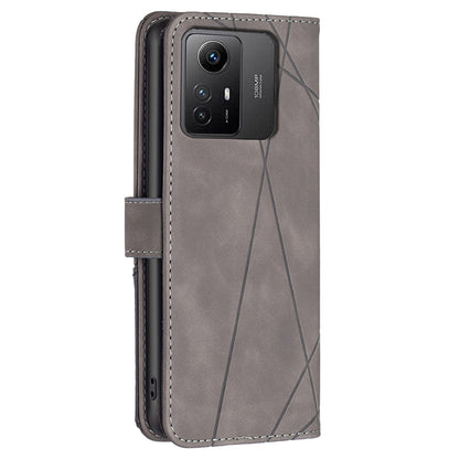 BINFEN COLOR BF05 For Xiaomi Redmi Note 12S 4G Dustproof PU Leather Phone Case Stand Imprinted Wallet Cover