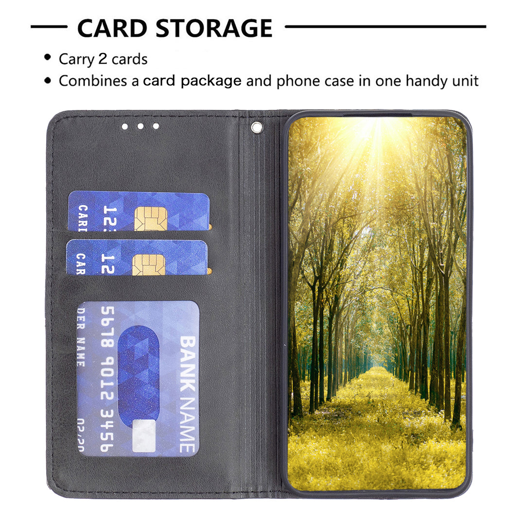 For Xiaomi Redmi Note 12S 4G Splicing Style Phone Case Imprinted Line Stand Card Holder Leather Cover