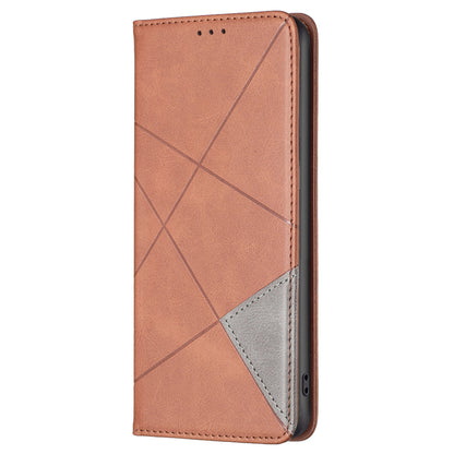 For Xiaomi Redmi Note 12S 4G Splicing Style Phone Case Imprinted Line Stand Card Holder Leather Cover